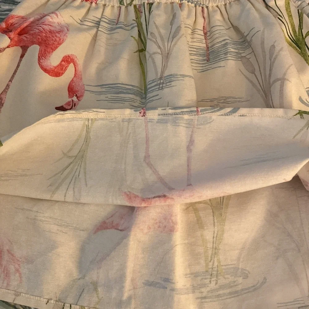 les petites jupes de prune flamingo print skirt